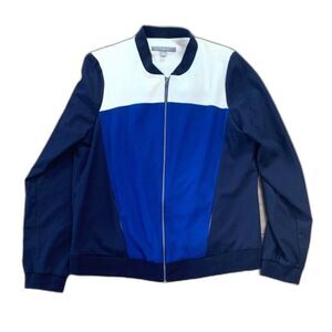 Vintage NY Collection Color Block Bomber Zip-Up Jacket Retro Womens S